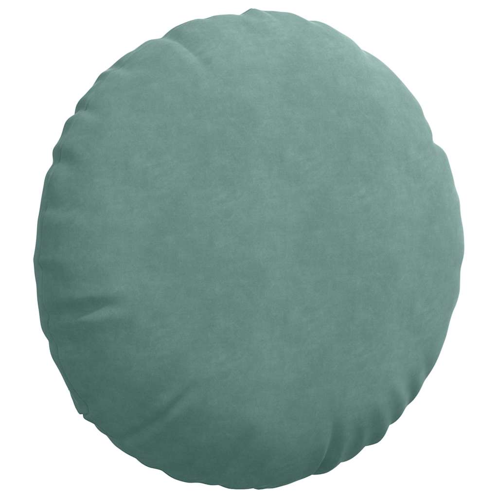 Cuscini per Seduta 2 pcs Verde Mare Ø 40 x 13 cm Velluto