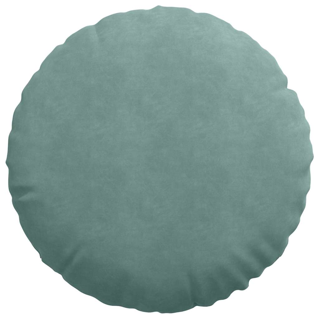 Cuscini per Seduta 2 pcs Verde Mare Ø 40 x 13 cm Velluto