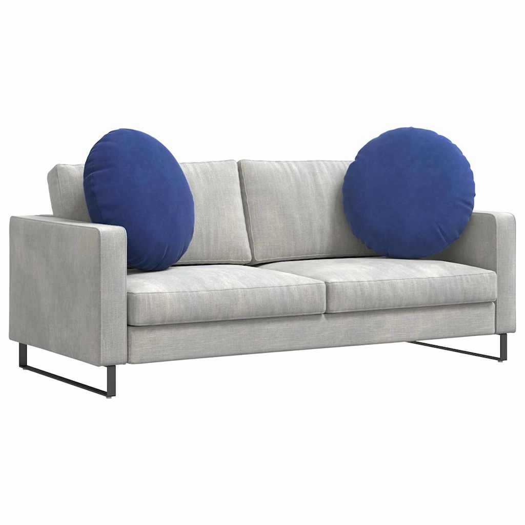 Cuscini per Seduta 2 pcs Blu Polizia Ø 40 x 13 cm Velluto