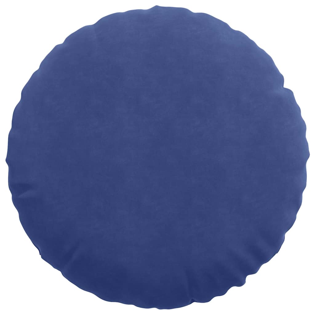 Cuscini per Seduta 2 pcs Blu Polizia Ø 40 x 13 cm Velluto