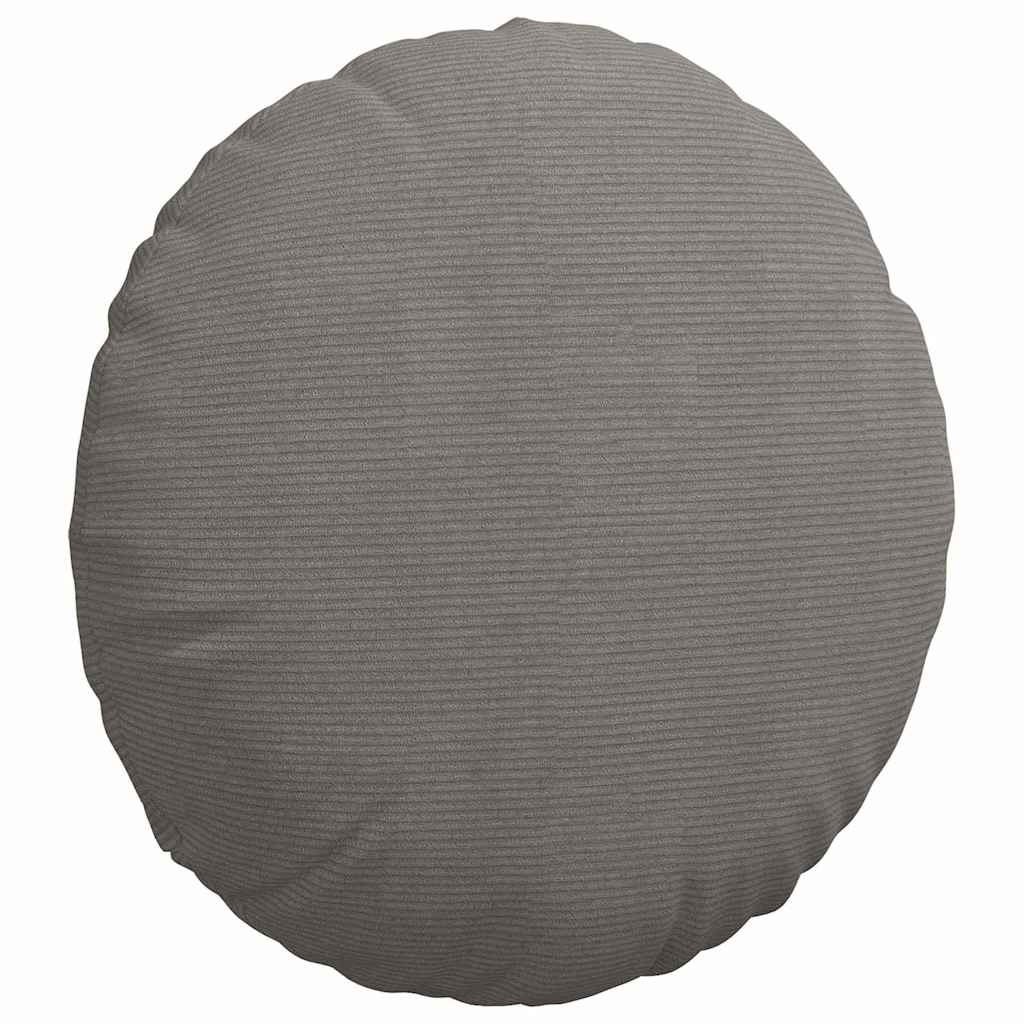 Cuscini per Seduta 2 pz Tessuto in Cords Grigio chiaro Ø 80 cm