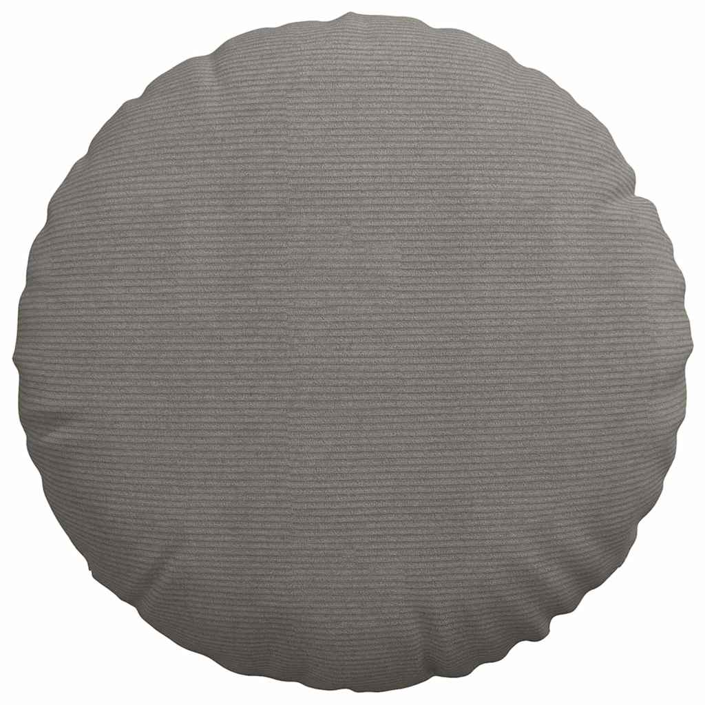 Cuscini per Seduta 2 pz Tessuto in Cords Grigio chiaro Ø 80 cm