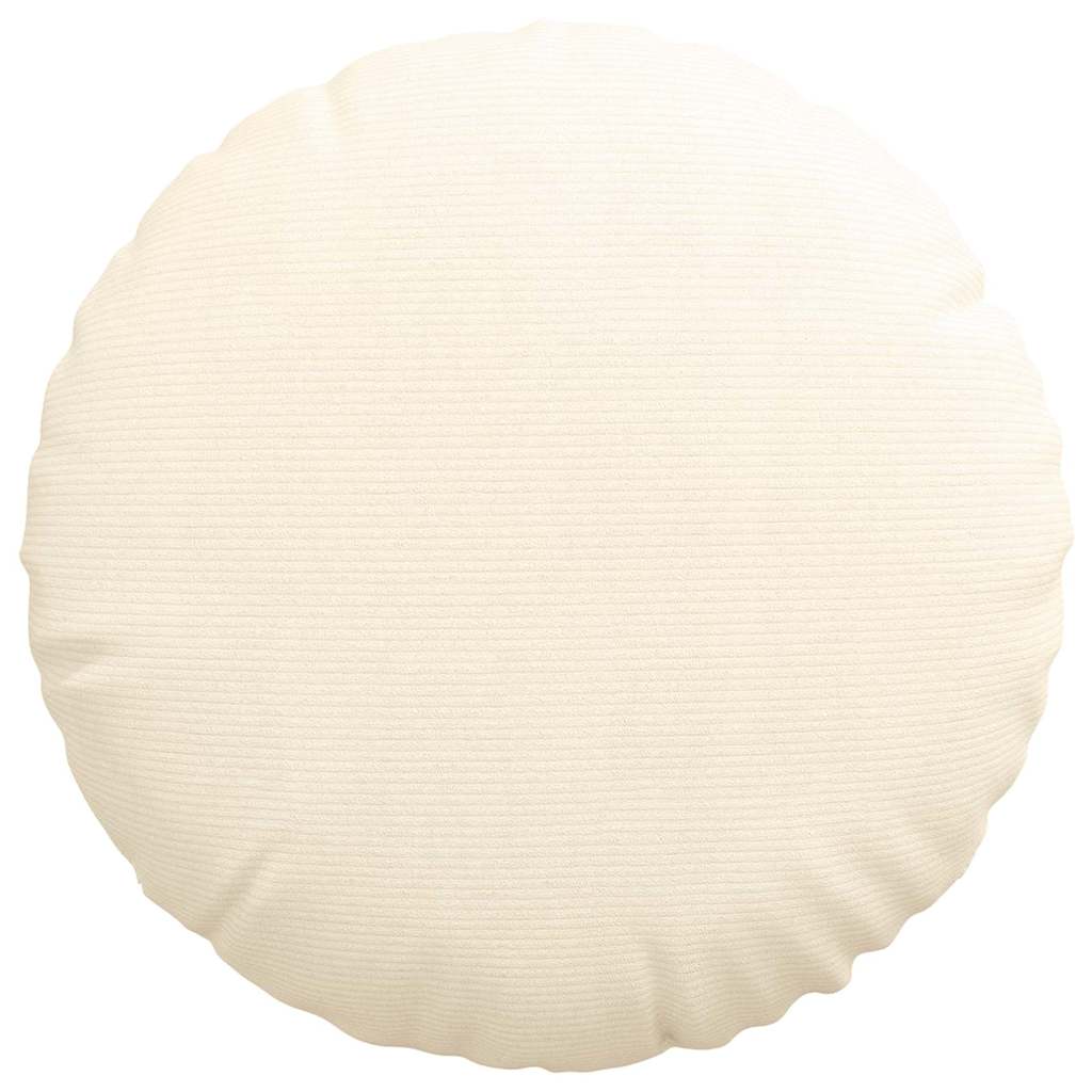 Cuscini per Seduta 2 pz Tessuto in Cords Crema Ø 80 cm