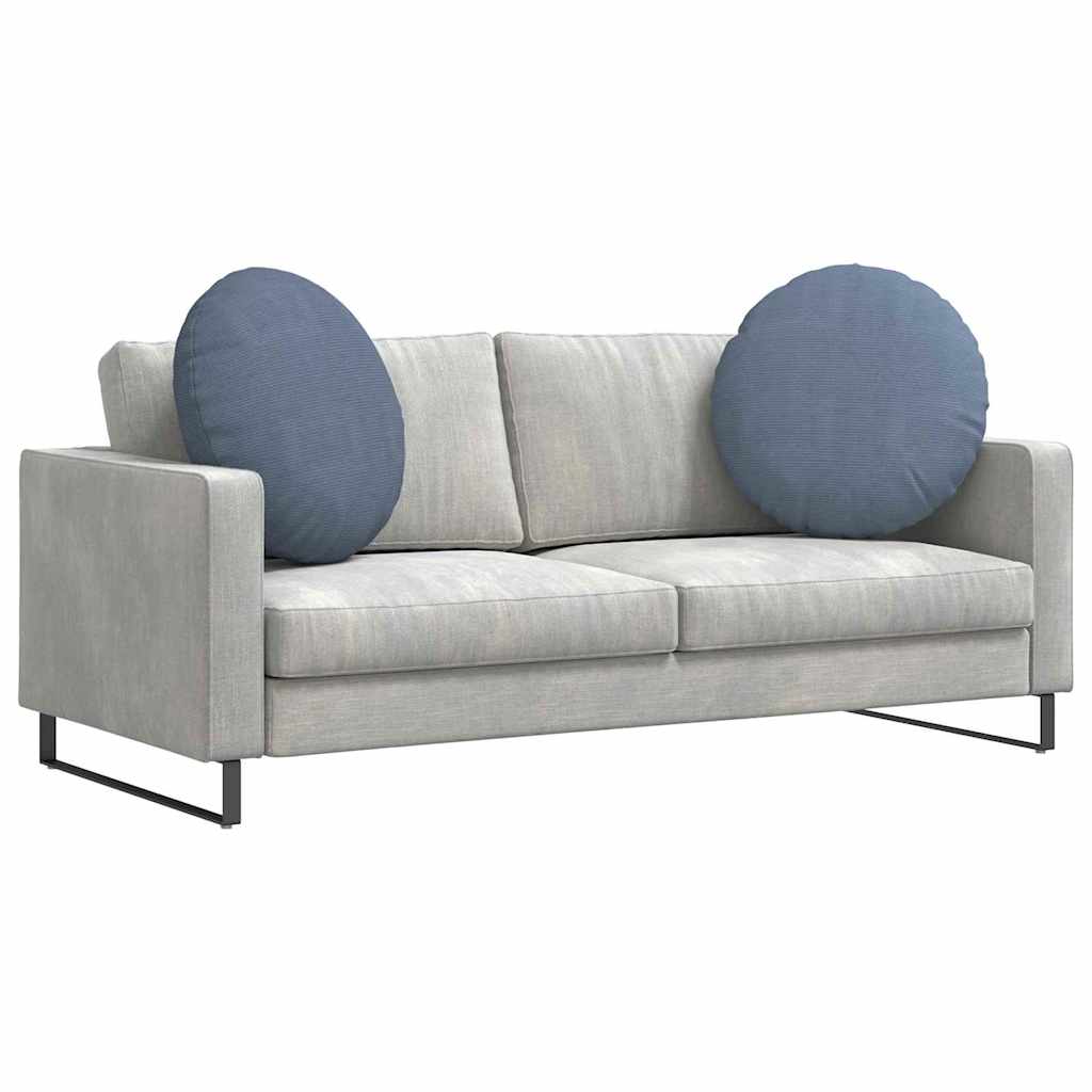 Cuscini per Seduta 2 pz Tessuto in Cords Blu Ø 80 cm
