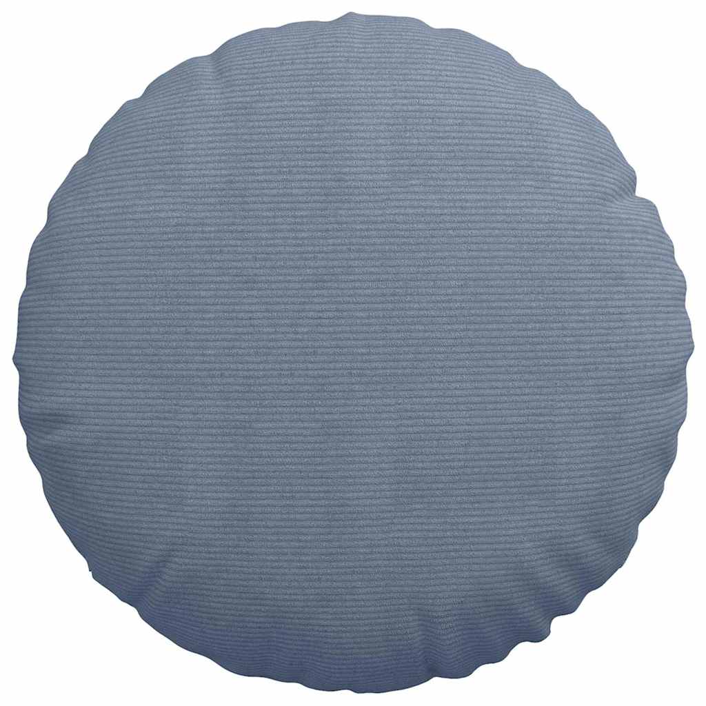 Cuscini per Seduta 2 pz Tessuto in Cords Blu Ø 80 cm