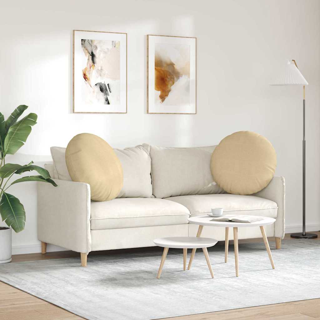 Cuscini per Seduta 2 pz Tessuto in Cords Grigio Verde Ø 80 cm