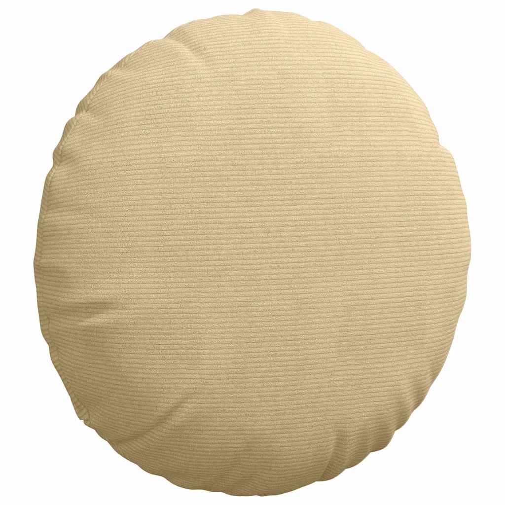Cuscini per Seduta 2 pz Tessuto in Cords Grigio Verde Ø 80 cm
