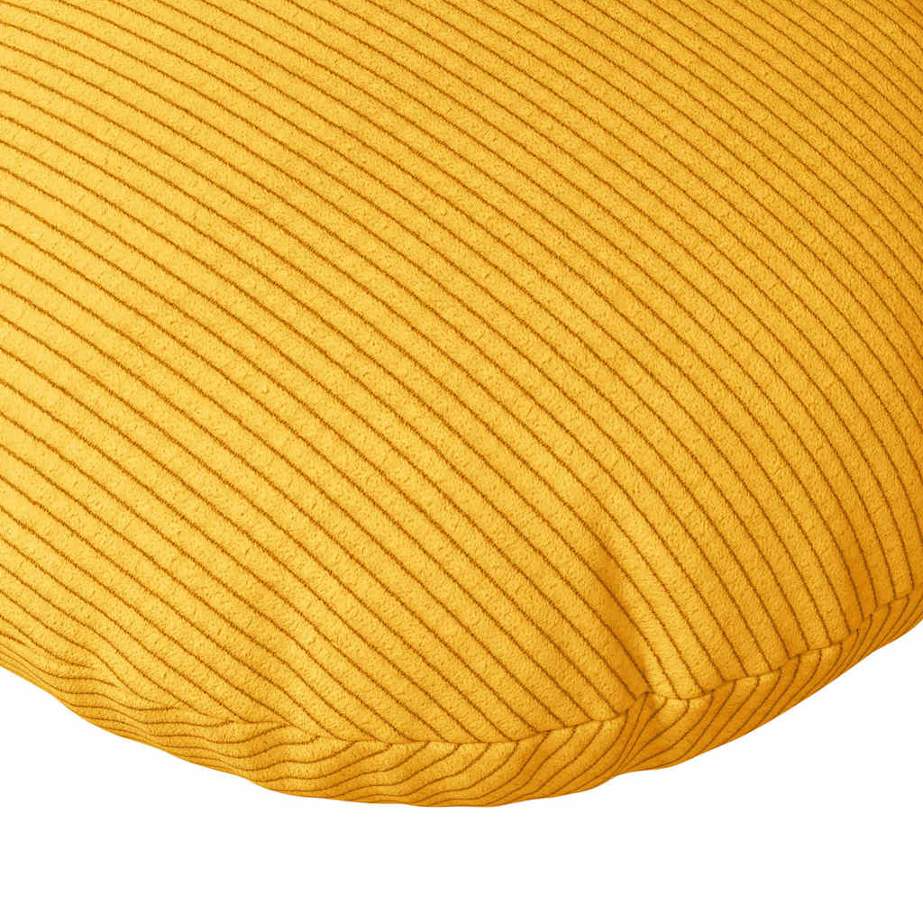 Cuscini per Seduta 2 pz Tessuto in Cords Giallo Chiaro Ø 80 cm