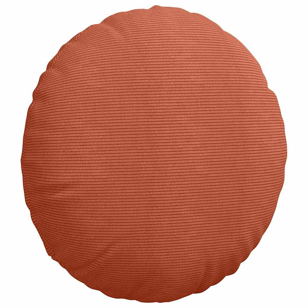 Cuscini per Seduta 2 pz Tessuto in Cords Rosso Arancio Ø 80 cm