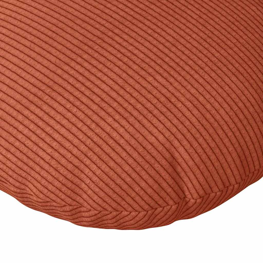Cuscini per Seduta 2 pz Tessuto in Cords Rosso Arancio Ø 80 cm
