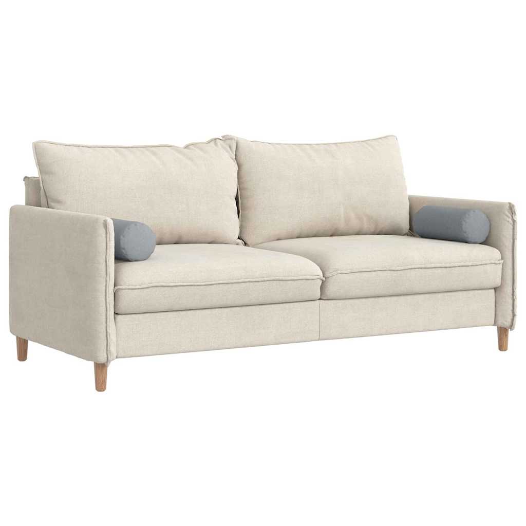 Cuscini a rullo 2 pz Tessuto Grigio chiaro Ø 15 x 40 cm