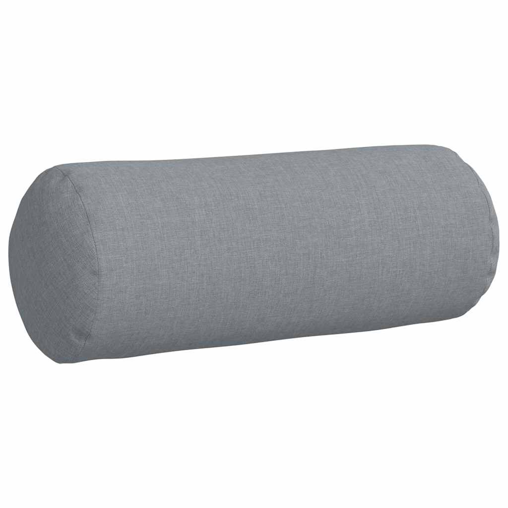 Cuscini a rullo 2 pz Tessuto Grigio chiaro Ø 15 x 40 cm
