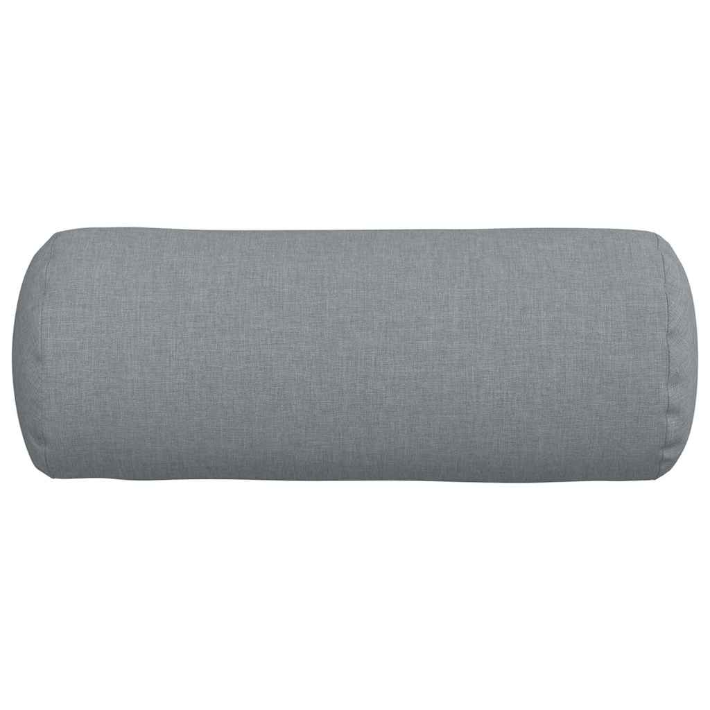 Cuscini a rullo 2 pz Tessuto Grigio chiaro Ø 15 x 40 cm