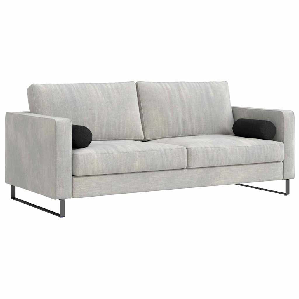 Cuscini a rullo 2 pz Tessuto Nero Ø 15 x 40 cm
