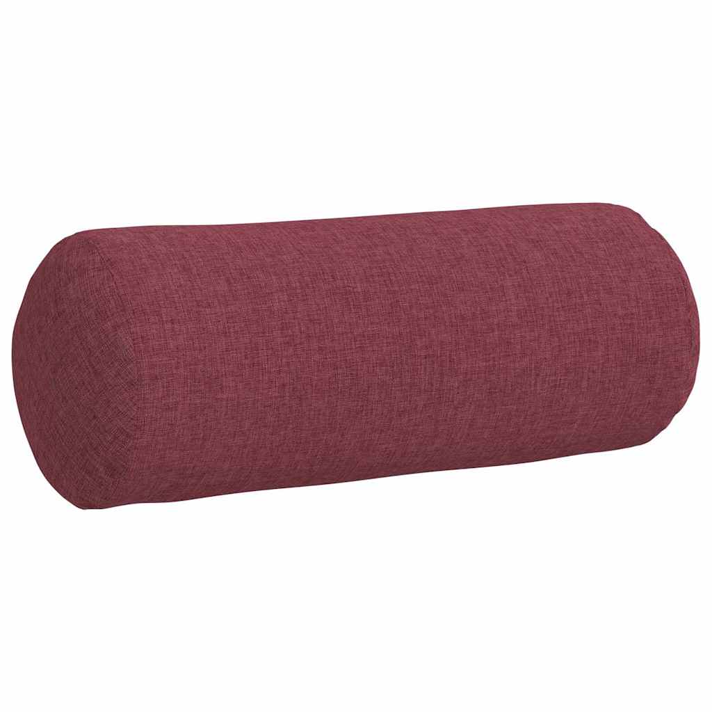 Cuscini a rullo 2 pz Tessuto Rosso Vino Ø 15 x 40 cm