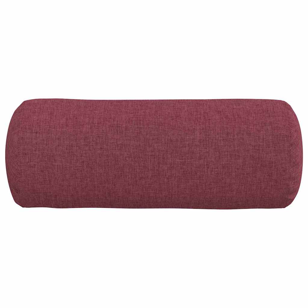 Cuscini a rullo 2 pz Tessuto Rosso Vino Ø 15 x 40 cm