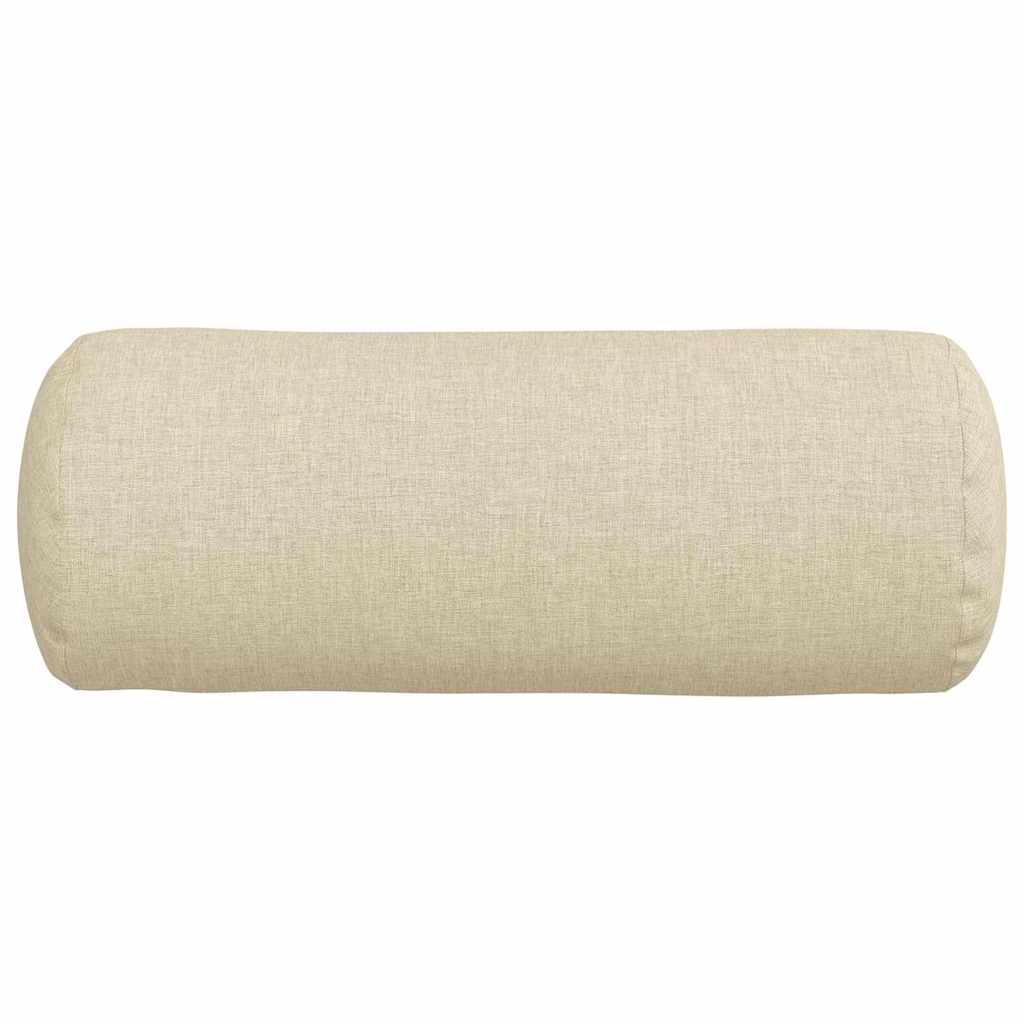 Cuscini a rullo 2 pz Tessuto Crema Ø 15 x 40 cm
