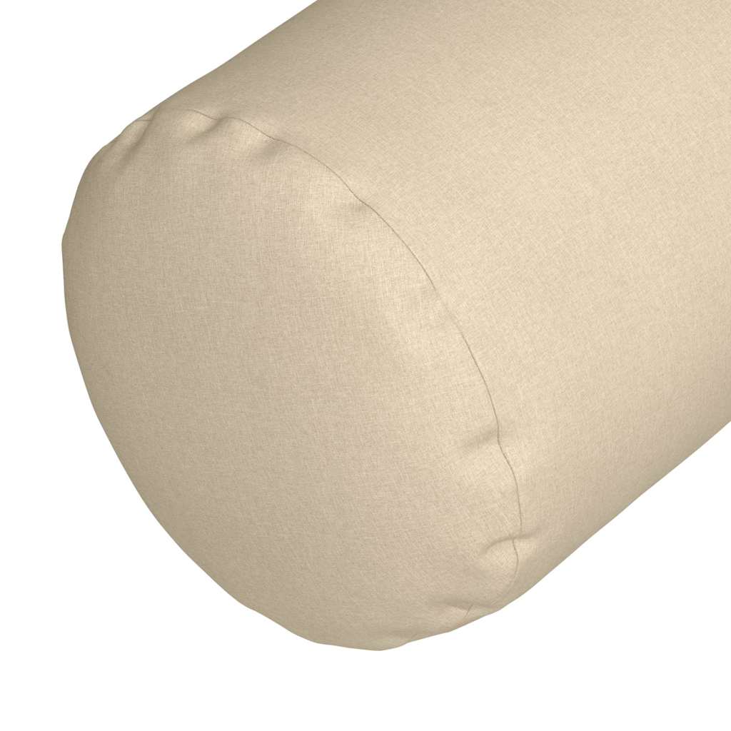 Cuscini a rullo 2 pz Tessuto Crema Ø 15 x 40 cm