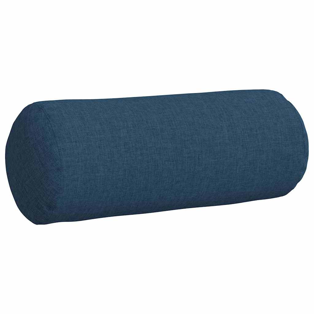 Cuscini a rullo 2 pz Tessuto Blu Ø 15 x 40 cm