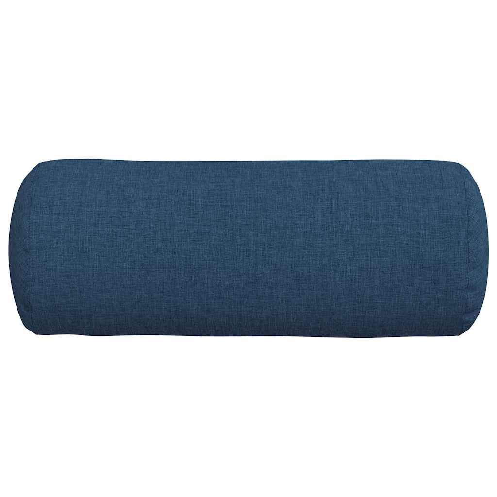 Cuscini a rullo 2 pz Tessuto Blu Ø 15 x 40 cm