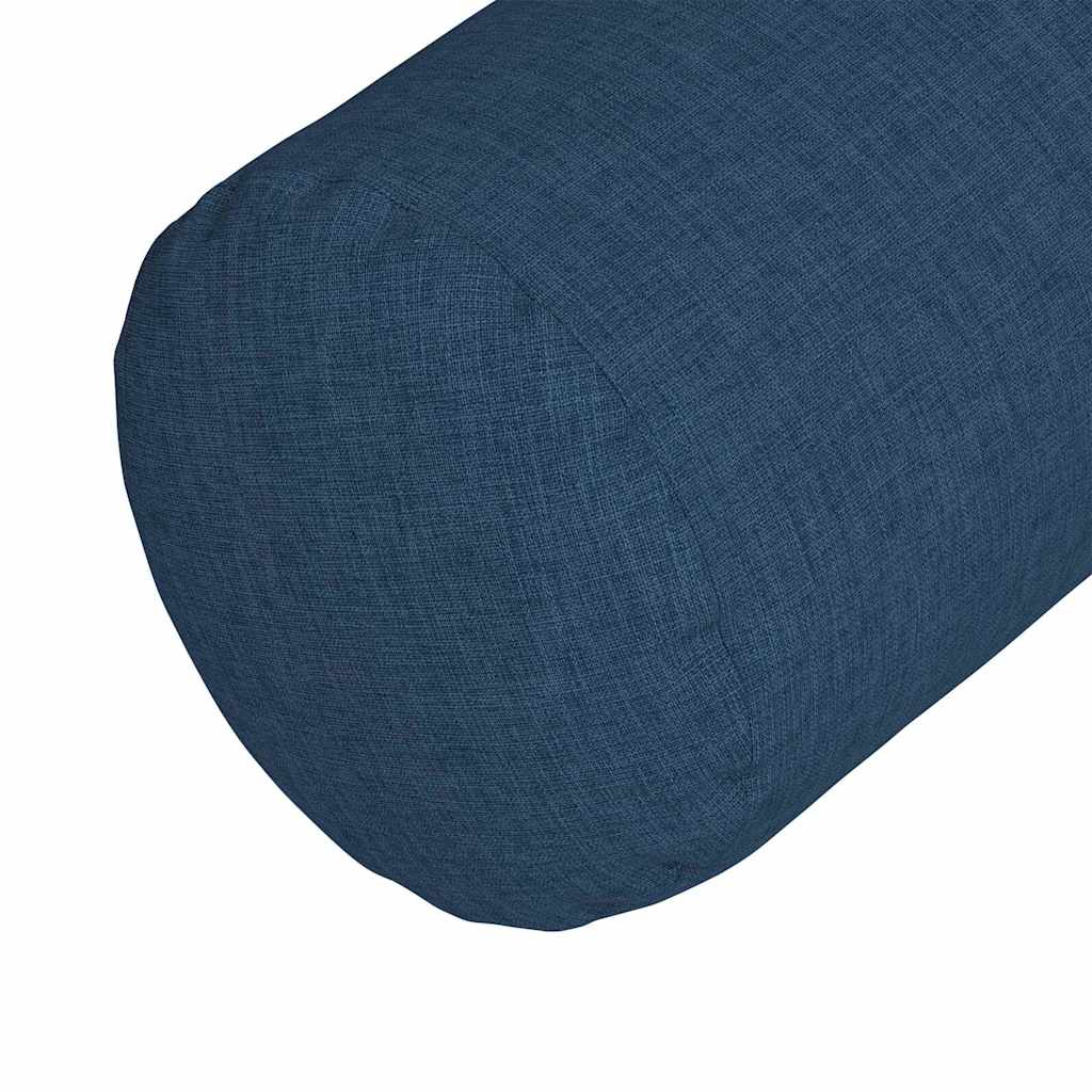 Cuscini a rullo 2 pz Tessuto Blu Ø 15 x 40 cm