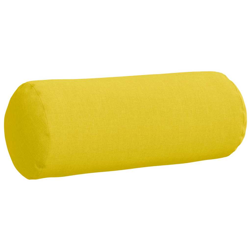 Cuscini a rullo 2 pz Tessuto Giallo Chiaro Ø 15 x 40 cm