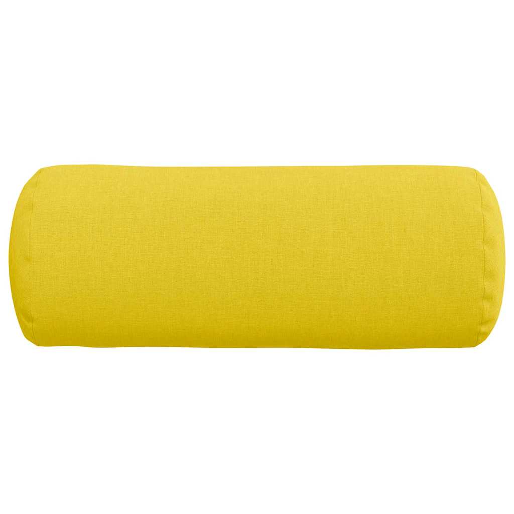 Cuscini a rullo 2 pz Tessuto Giallo Chiaro Ø 15 x 40 cm