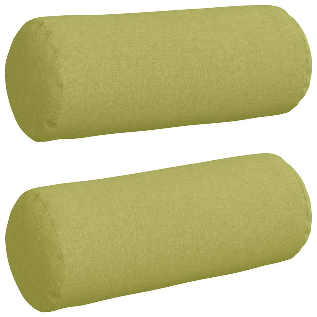 Cuscini a rullo 2 pz Tessuto Verde chiaro Ø 15 x 40 cm