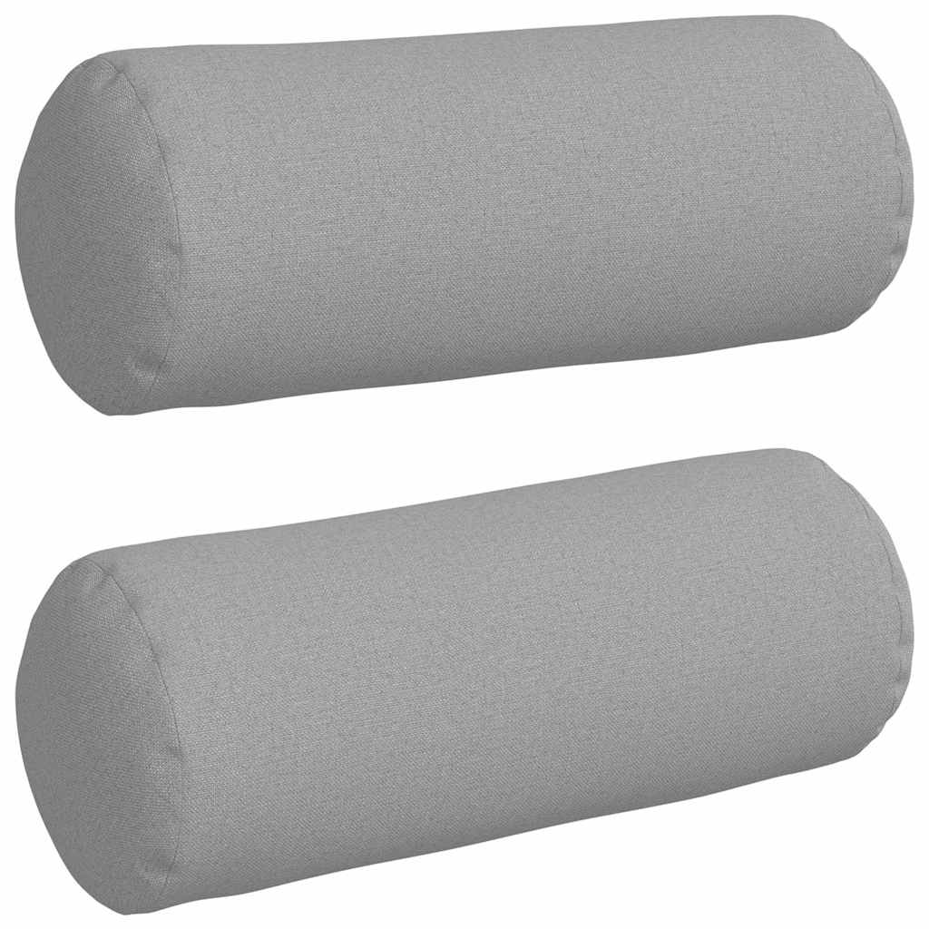 Cuscini a rullo 2 pz Tessuto Grigio Nuvola Ø 15 x 40 cm