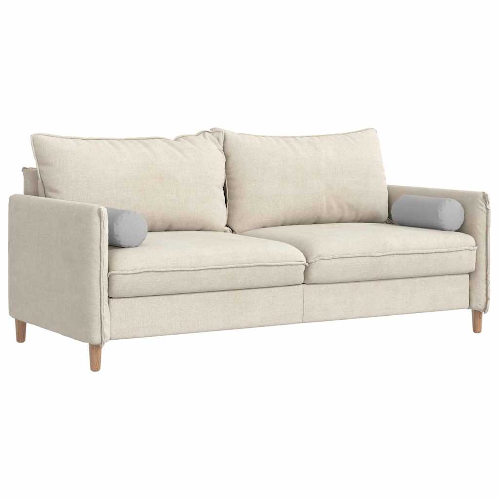 Cuscini a rullo 2 pz Tessuto Grigio Nuvola Ø 15 x 40 cm