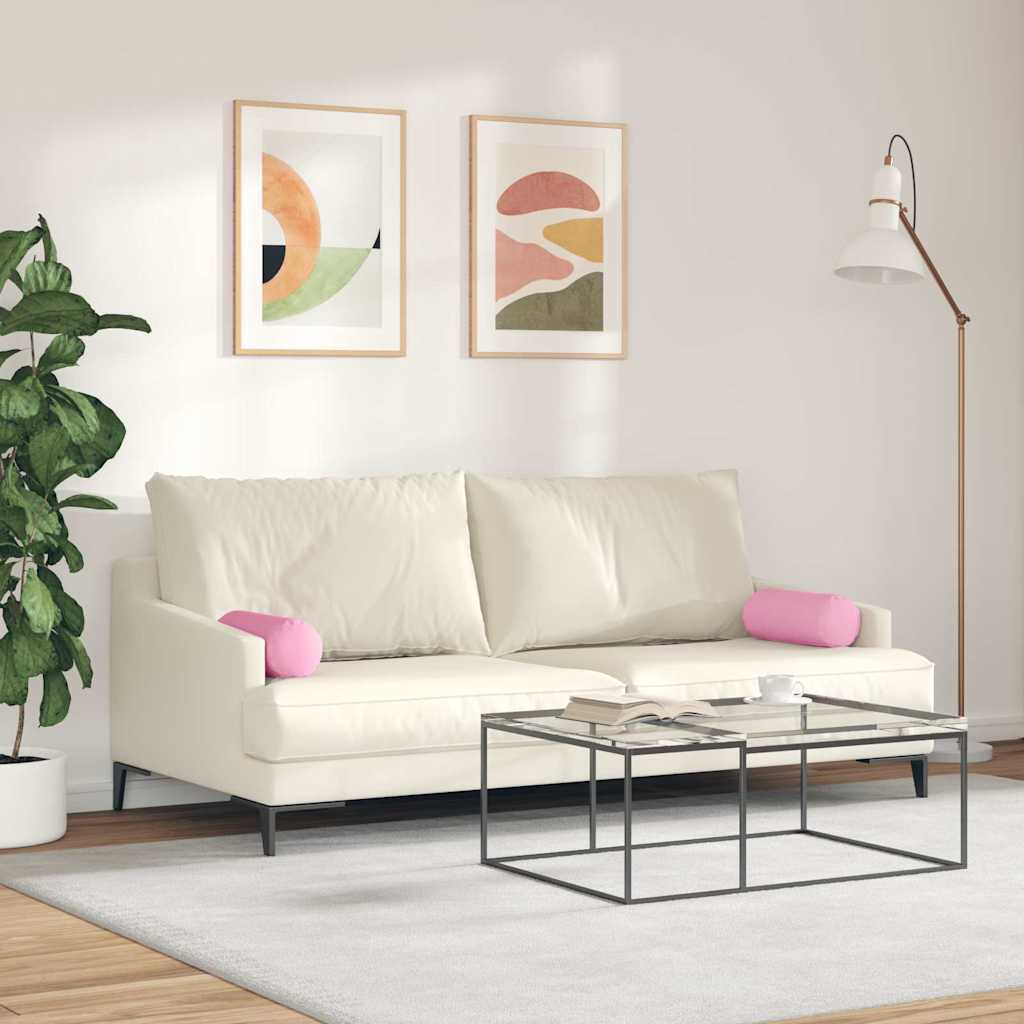 Cuscini a rullo 2 pz Tessuto Rosa Ø 15 x 40 cm