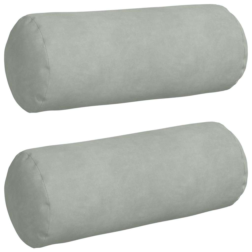 Cuscini a rullo 2 pcs Grigio chiaro Ø 15 x 40 cm
