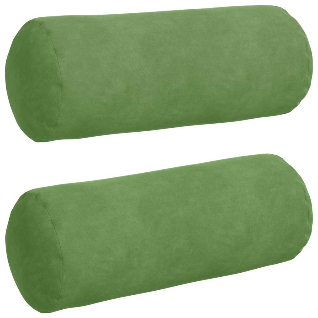Cuscini a rullo 2 pcs Verde chiaro Ø 15 x 40 cm