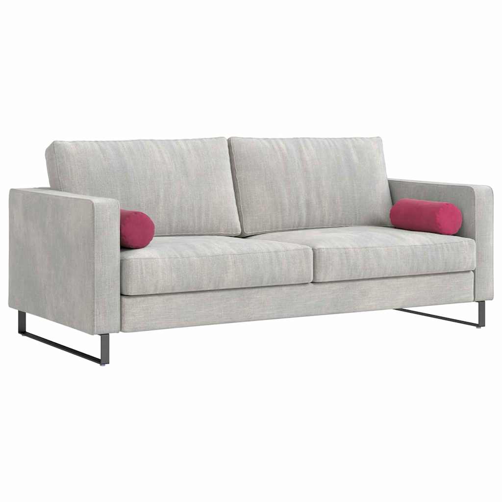 Cuscini a rullo 2 pcs Rosso Vino Ø 15 x 40 cm Tessuto in Cords