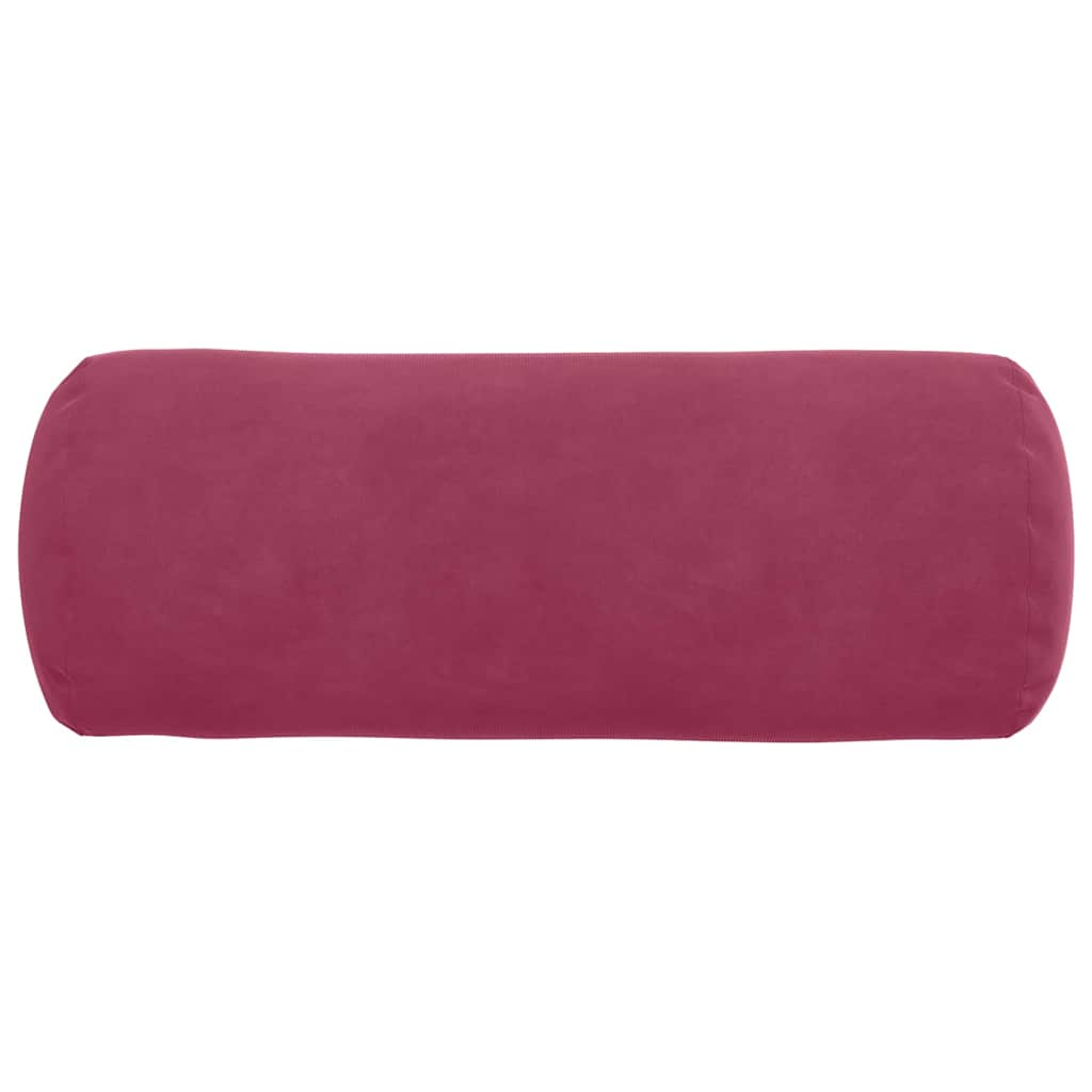 Cuscini a rullo 2 pcs Rosso Vino Ø 15 x 40 cm Tessuto in Cords