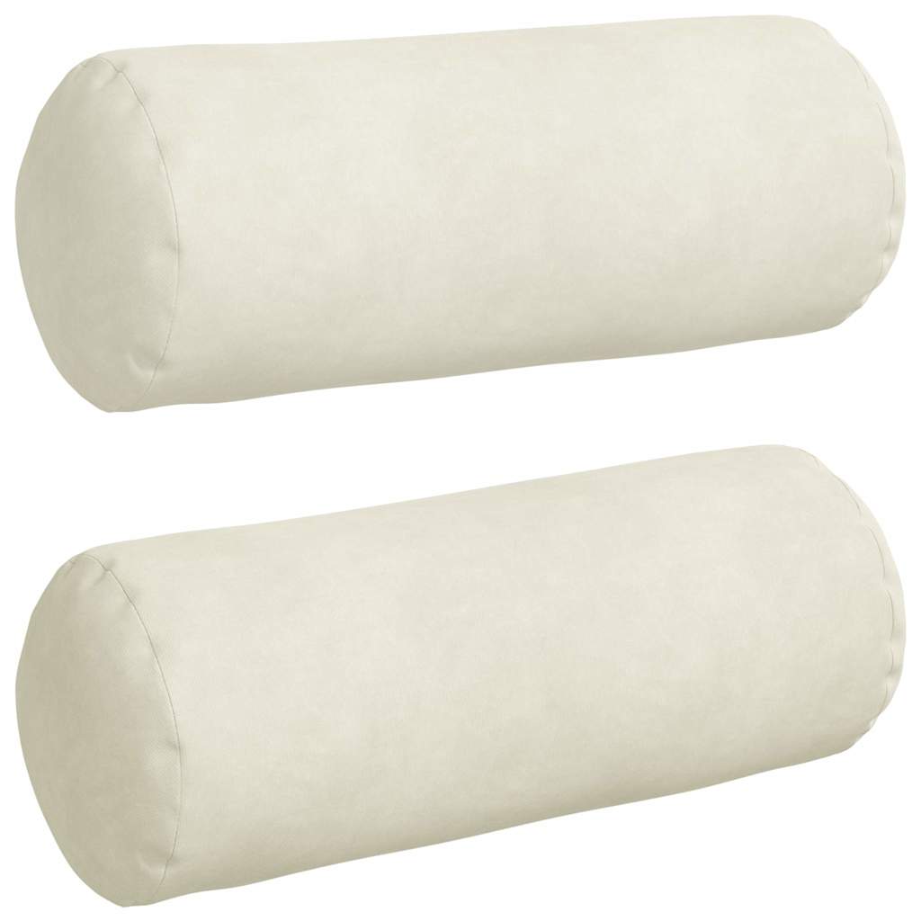 Cuscini a rullo 2 pcs Crema Ø 15 x 40 cm Tessuto in Cords