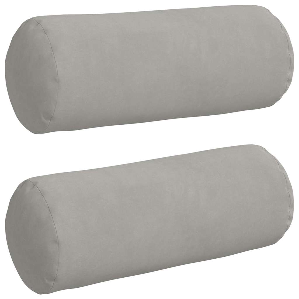 Cuscini a rullo 2 pcs Grigio chiaro Ø 15 x 40 cm