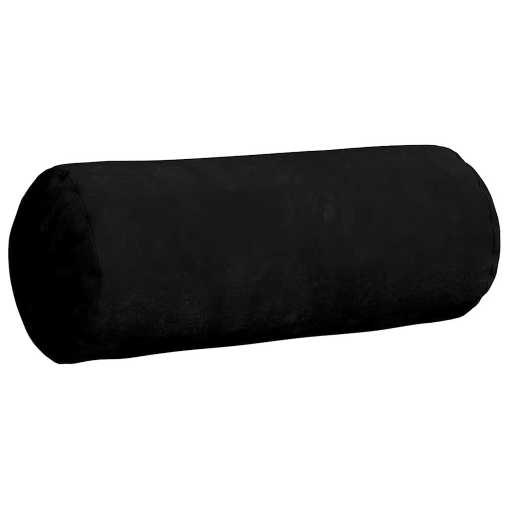 Cuscini a rullo 2 pcs Nero Ø 15 x 40 cm Tessuto in Microfibra
