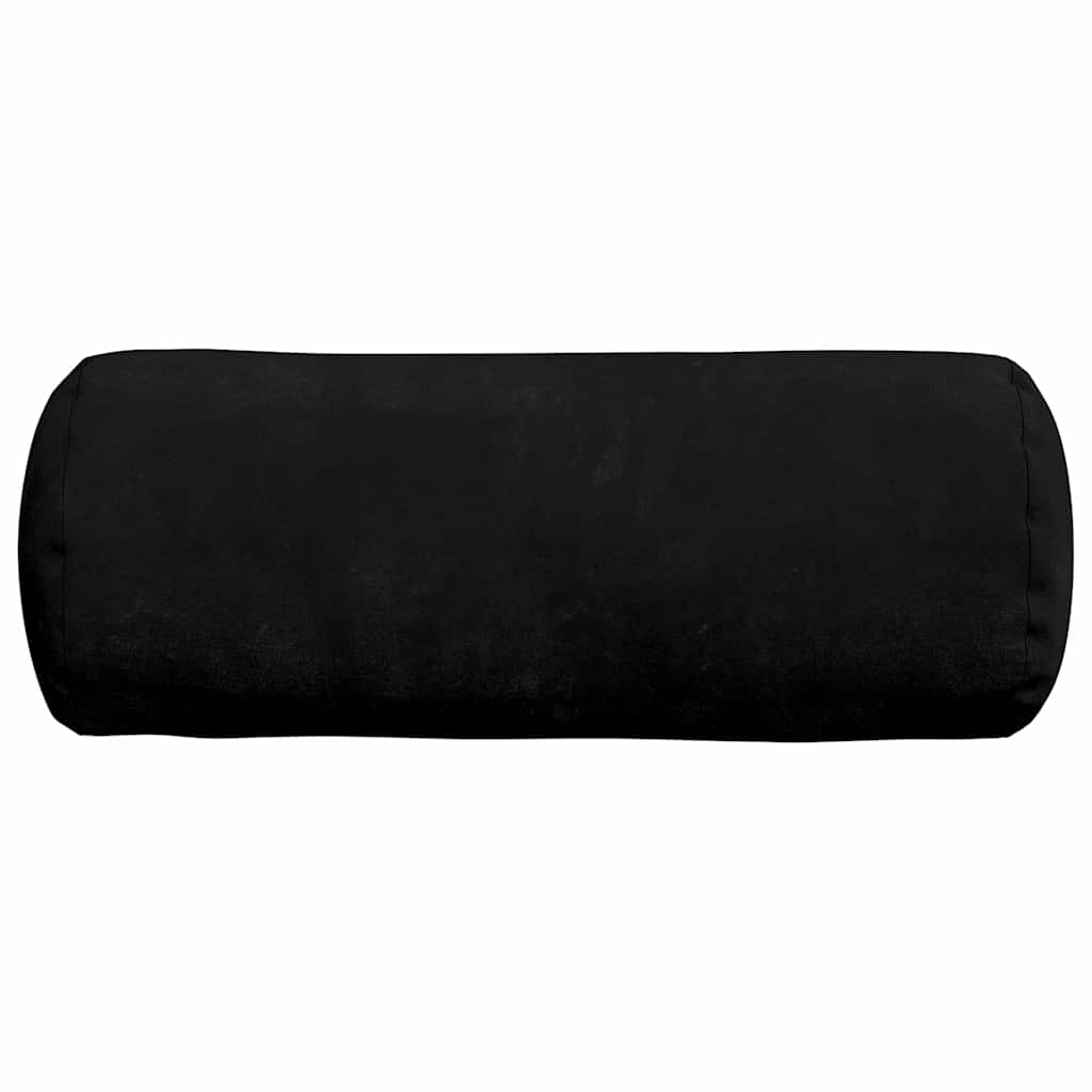 Cuscini a rullo 2 pcs Nero Ø 15 x 40 cm Tessuto in Microfibra