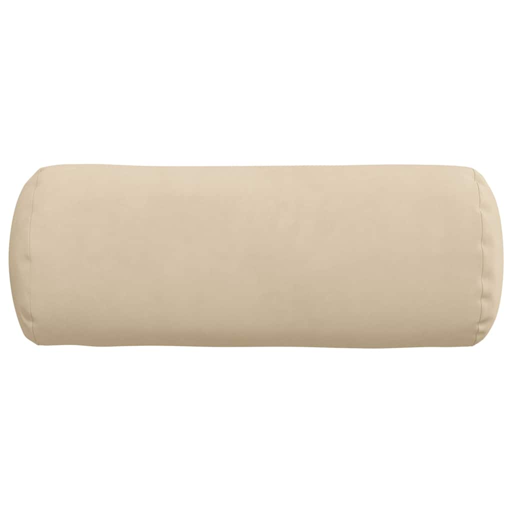 Cuscini a rullo 2 pcs Crema Ø 15 x 40 cm Tessuto in Microfibra