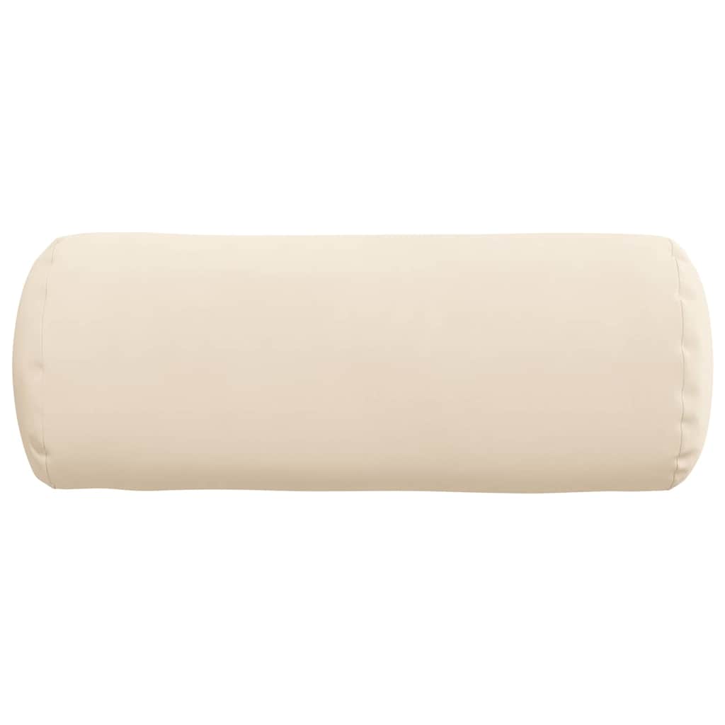 Cuscini a rullo 2 pcs Beige Ø 15 x 40 cm Tessuto in Microfibra