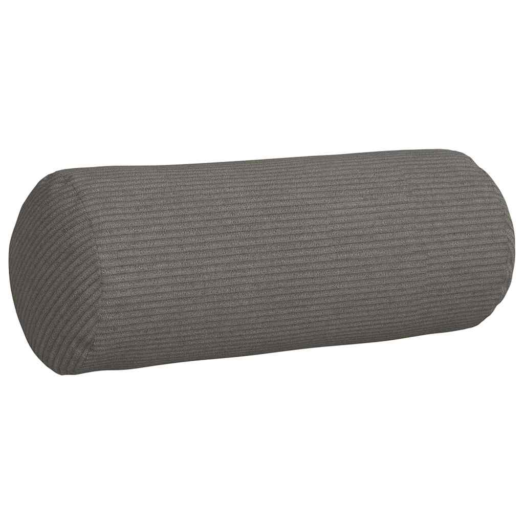 Cuscini a rullo 2 pz Tessuto in Cords Grigio chiaro