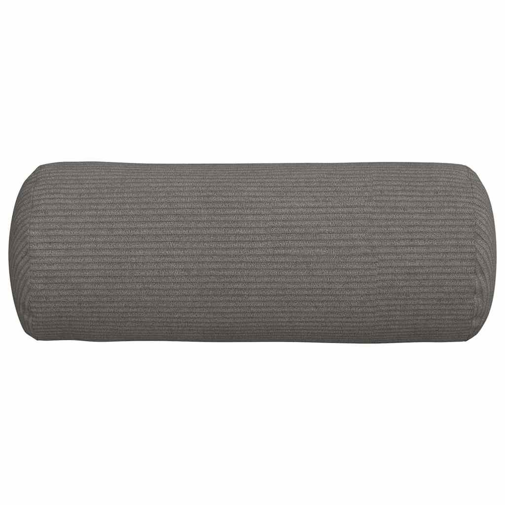 Cuscini a rullo 2 pz Tessuto in Cords Grigio chiaro