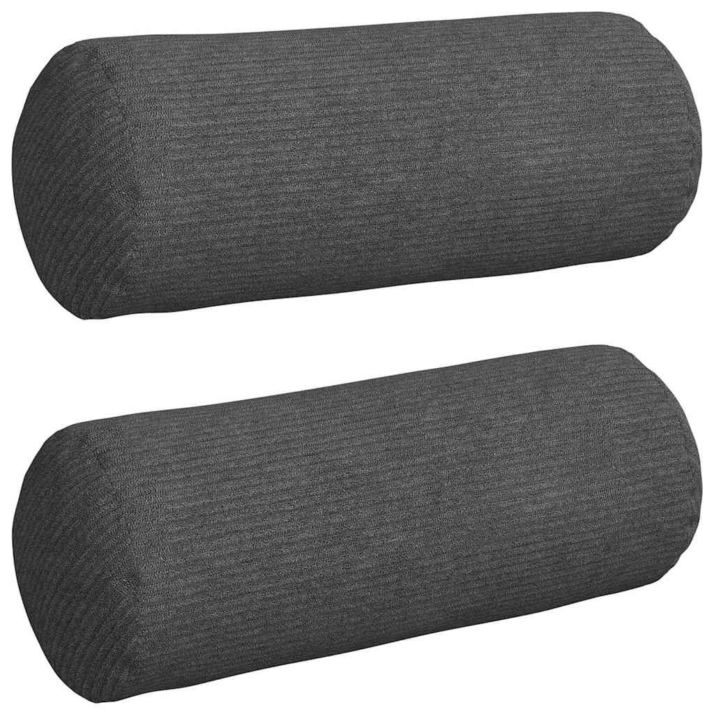 Cuscini a rullo 2 pcs Grigio scuro Ø 15 x 40 cm