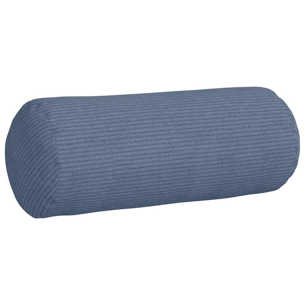 Cuscini a rullo 2 pcs Blu Ø 15 x 40 cm Tessuto in Cords