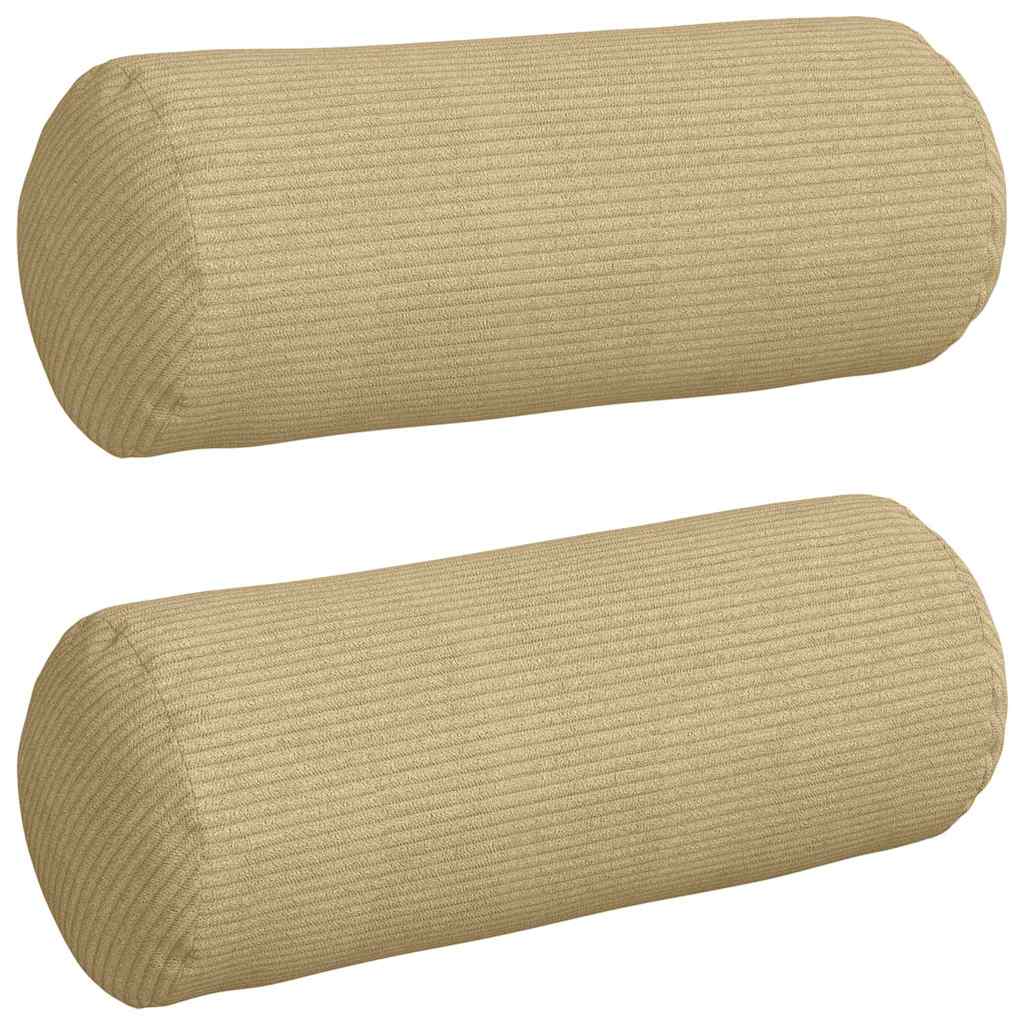 Cuscini a rullo 2 pcs Grigio Verde Ø 15 x 40 cm
