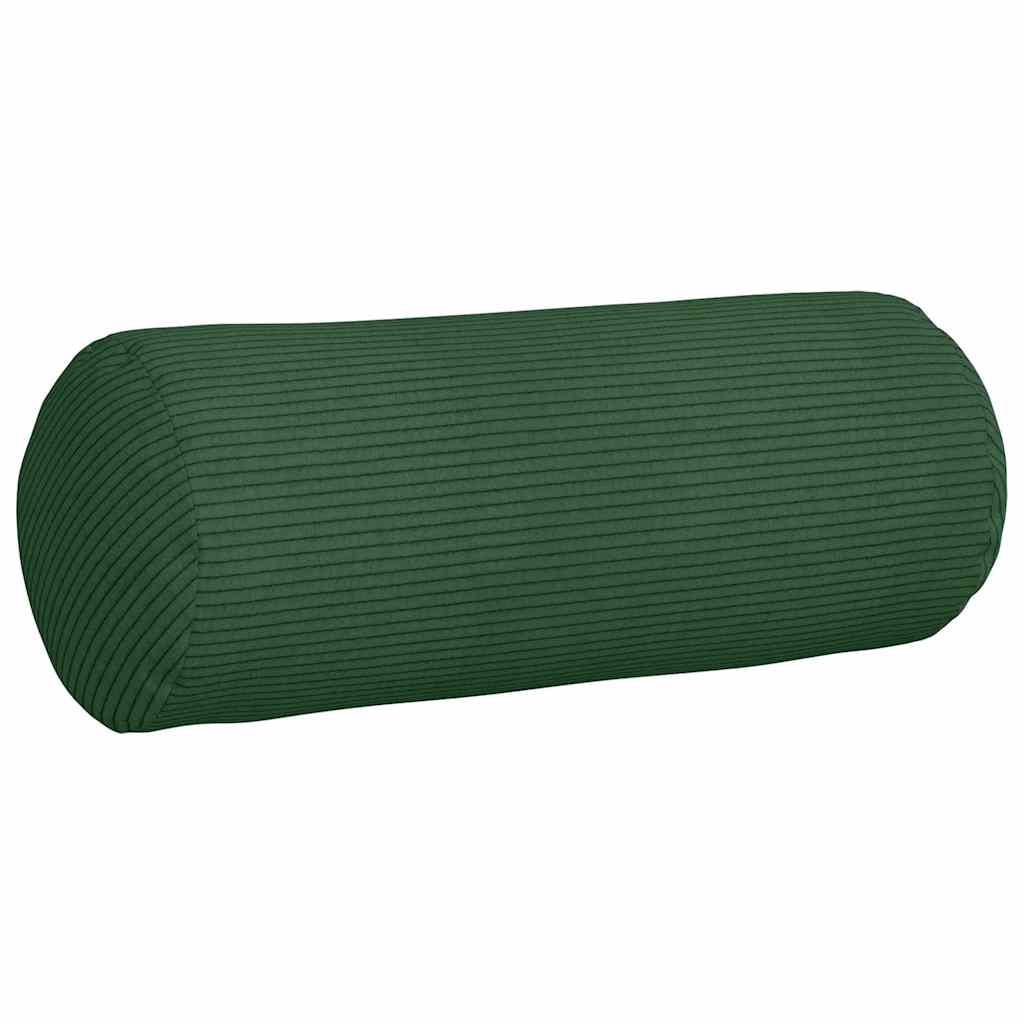 Cuscini a rullo 2 pcs Verde Scuro Ø 15 x 40 cm Tessuto in Cords