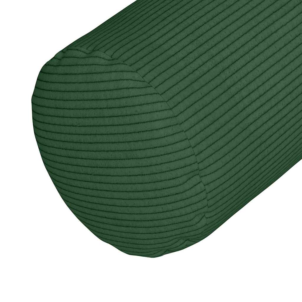 Cuscini a rullo 2 pcs Verde Scuro Ø 15 x 40 cm Tessuto in Cords