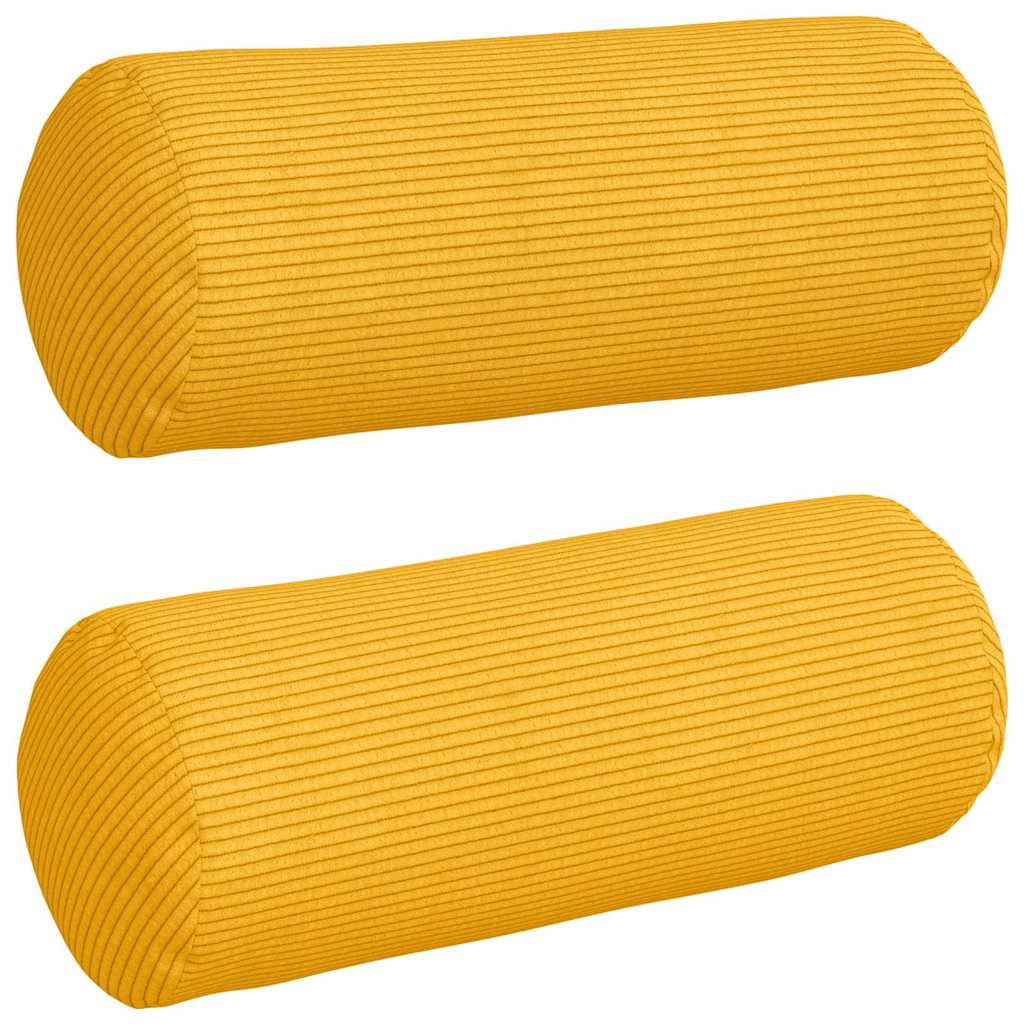 Cuscini a rullo 2 pcs Giallo Chiaro Ø 15 x 40 cm