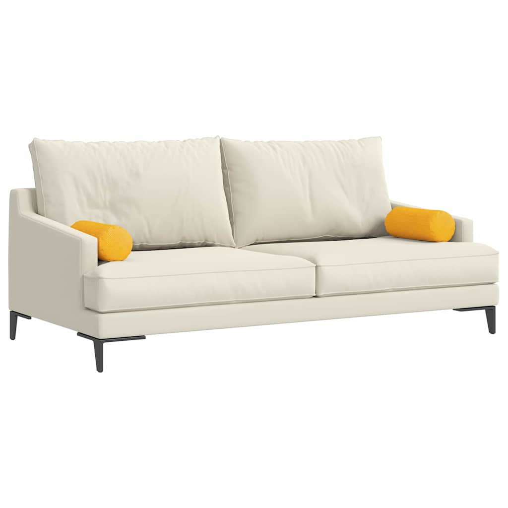 Cuscini a rullo 2 pcs Giallo Chiaro Ø 15 x 40 cm